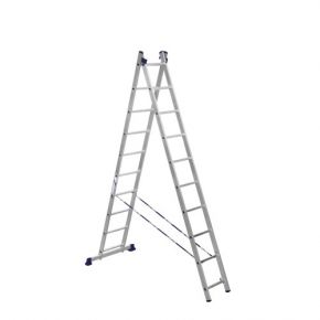 Лестница Алюмет 2-секционная 2x10 алюминиевая Алюмет 2-секционная 2x10 алюминиевая